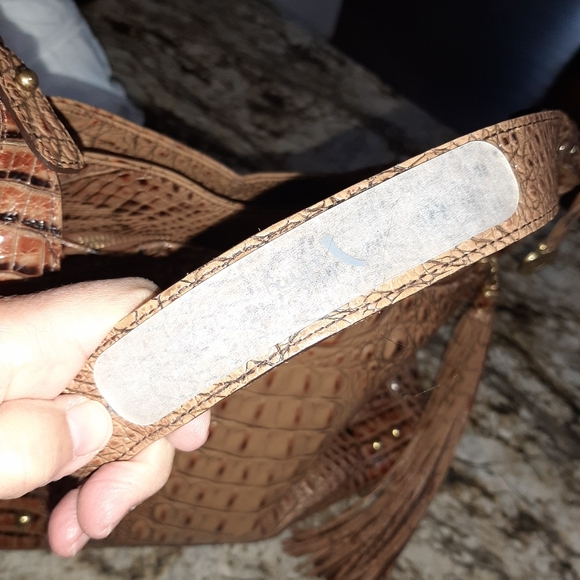 Brahmin "Elin" Leather Shoulder/Hobo bag, Toasted Almond - Picture 10 of 16